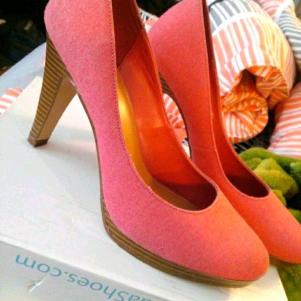 Pink and Tan Pumps